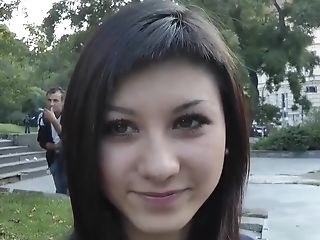 Eurasian Teenager Mona Outdoor Passion Forms