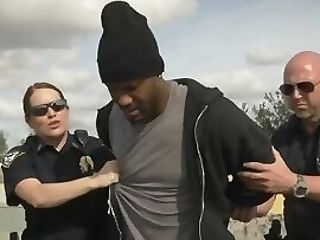 Cops Love Interracial Threesome On The Roof