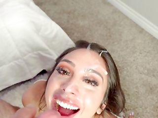 Facial Cumshot For The Sweet Honey After Minutes Of Intense Bj