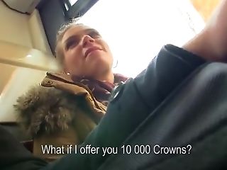 Blonde Woman On The Bus Fucked
